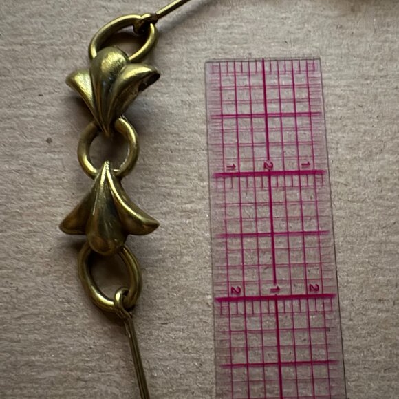 Gerard Yosca signed brass, serpentine & crystal rondelle statement necklace - Picture 5 of 6